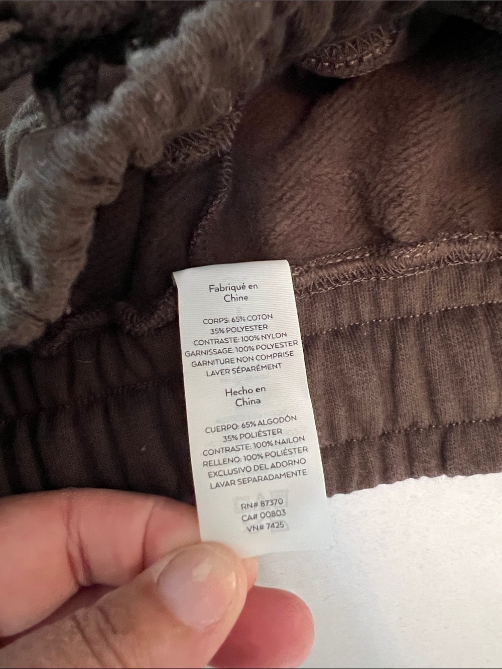 ALO YOGA ESPRESSO BROWN SWEATPANTS JOGGERS PUFFER SIDE PANEL SIZE XS - Picture 6 of 10